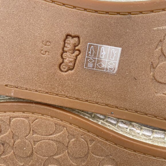 COACH COLLINS Coated Canvas Espadrille 9.5 Women's Slip On Shoe White Monogram - Picture 14 of 14